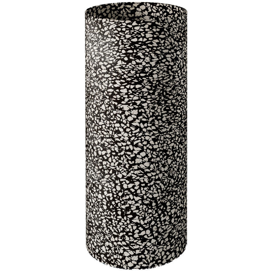 Nina, White on Black Terrazzo